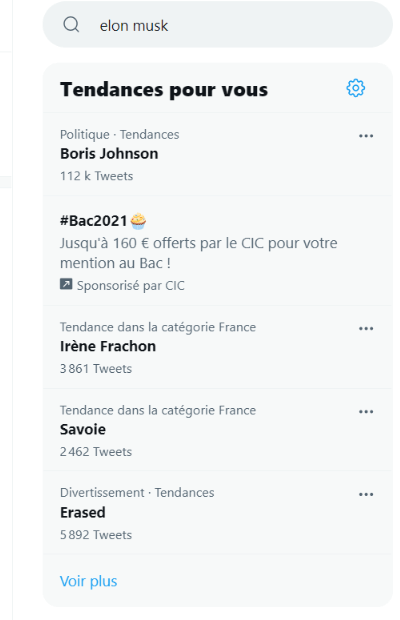 recherche twitter